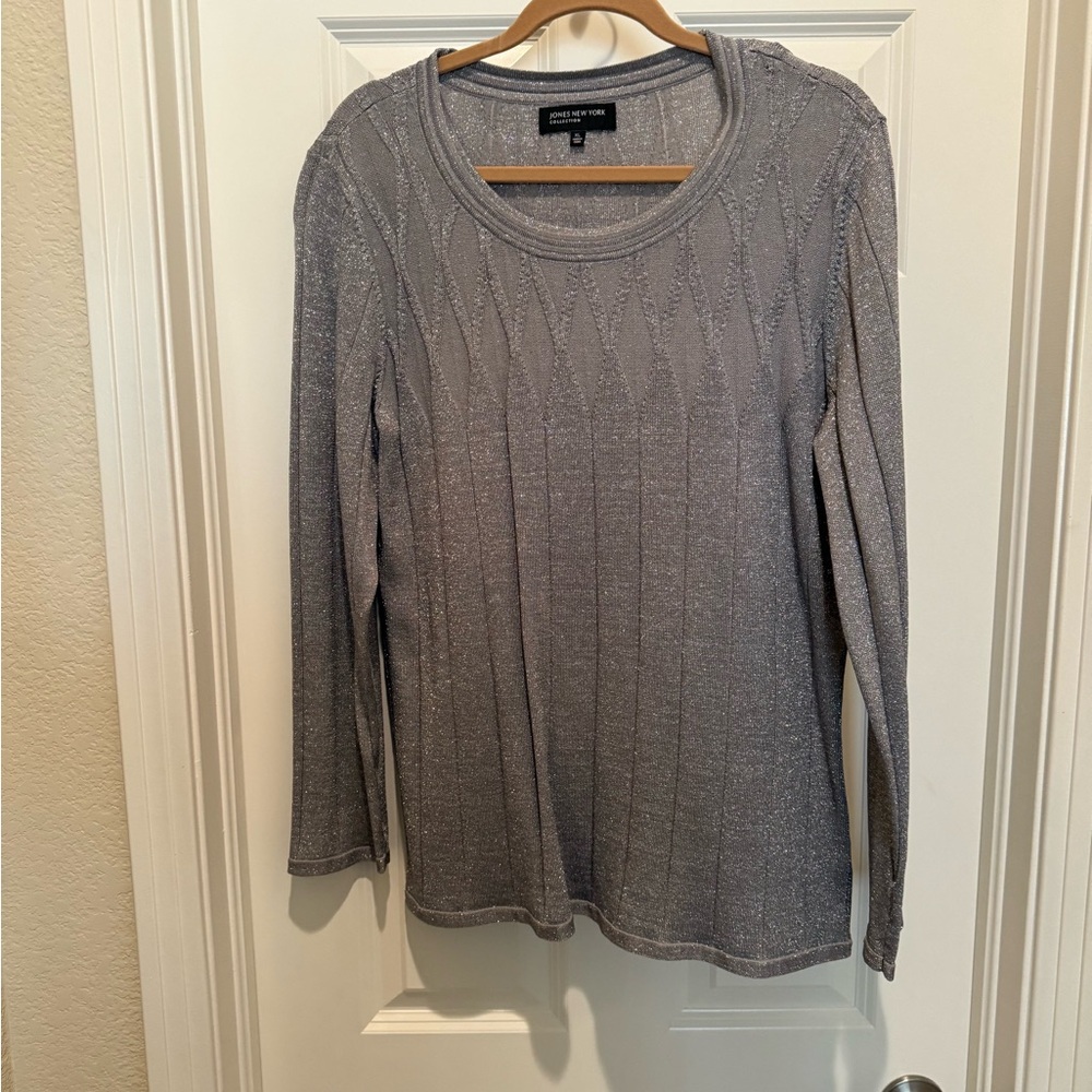 Jones New York XL silver sweater